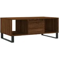 vidaXL Table basse marron imitation chêne 90x50x36,5 cm Bois composite