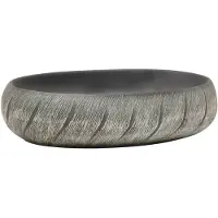 vidaXL Vasque à poser noir et gris ovale 59x40x15 cm Céramique
