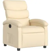 vidaXL Fauteuil relax Tissu Crème
