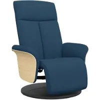 vidaXL Fauteuil relax avec repose-pieds Bleu Tissu
