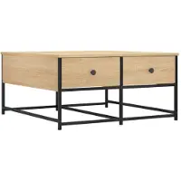 vidaXL Table basse chêne Sonoma 80x80x40 cm bois composite
