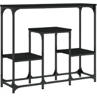 vidaXL Table console noir 89,5x28x76 cm bois d'ingénierie