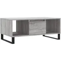 vidaXL Table basse Gris Sonoma 90x50x36,5 cm Bois composite