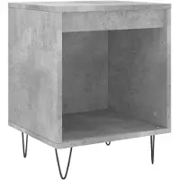 vidaXL Table de chevet gris béton 40x35x50 cm bois d’ingénierie