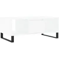 vidaXL Table basse blanche 90x50x36,5 cm Bois composite