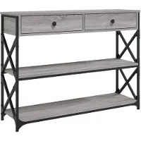vidaXL Table console sonoma gris 100x28x75 cm bois d'ingénierie