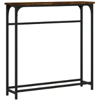 vidaXL Table console chêne fumé 75x19,5x75 cm bois d'ingénierie