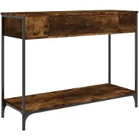 vidaXL Table console chêne fumé 100x34,5x75 cm bois d'ingénierie