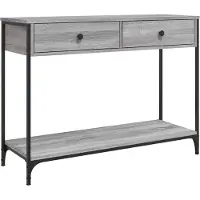 vidaXL Table console sonoma gris 100x34,5x75 cm bois d'ingénierie