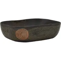 vidaXL Vasque à poser Noir Rectangulaire 48x37,5x13,5 cm Céramique