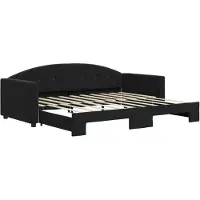 vidaXL Lit de jour extensible noir 90x190 cm velours