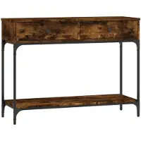 vidaXL Table console chêne fumé 100x34,5x75 cm bois d'ingénierie
