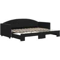 vidaXL Lit de jour extensible noir 80x200 cm velours