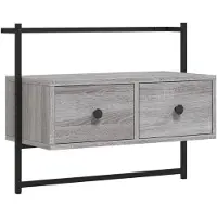 vidaXL Armoire TV murale Gris Sonoma 60,5x30x51 cm Bois composite