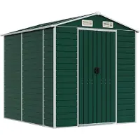 vidaXL Abri de jardin vert 191x215x198 cm Acier galvanisé