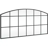 vidaXL Miroir mural noir 100x50 cm arche fer