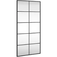 vidaXL Miroir mural noir 50x100 cm rectangulaire fer