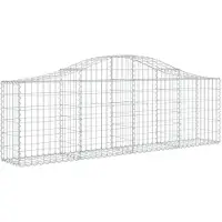 vidaXL Gabion avec arc surélevé 200x30x60/80 cm Fer galvanisé