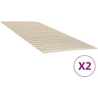 vidaXL Sommier à lattes de rechange avec 48 lattes 2 pcs. 90x200 cm
