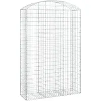 vidaXL Gabion avec arc surélevé 150x50x220/240 cm Fer galvanisé