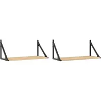 vidaXL Étagères murales 2 pcs chêne sonoma 60x25x25,5 cm