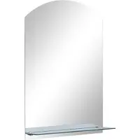 vidaXL Miroir mural avec étagère 40x60 cm Verre trempé