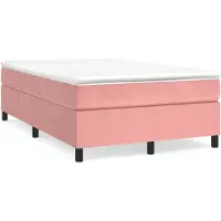 vidaXL Cadre de lit Rosa 120x200 cm velours