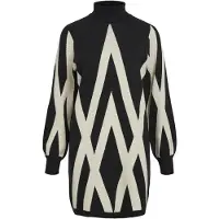 Object Robes en maille 'RAY' noir / blanc naturel