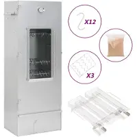 vidaXL Fumoir avec générateur de fumée froide Acier galvanisé