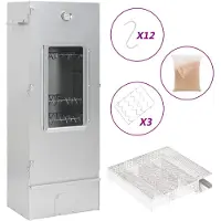 vidaXL Fumoir avec générateur de fumée froide Acier galvanisé