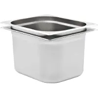 vidaXL Récipients Gastronorm 2 pcs. GN 1/2 200 mm acier inoxydable
