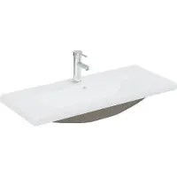 vidaXL BAUBED -WAHMBAIN mit TAP 91x39x18 cm Keramik Weiß