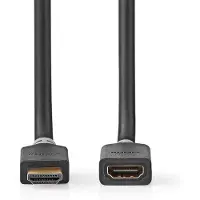 Nedis Câble HDMI  haute vitesse avec Ethernet HDMI mâle HDMI femelle 8K@60Hz eARC 48 Gb (1 m), Câble vidéo, Gris