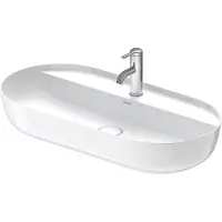 Duravit Vasque à poser LUV sans meuble avec robinetterie 800x400mm 1 robinetterie blanc (400 mm, 800 mm)