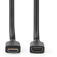 Nedis Câble HDMI  ultra haut débit HDMI mâle HDMI femelle 8K@60Hz 48 Gbps 2.00 m (2 m), Câble vidéo, Noir