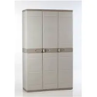 Titanium Armoire de Rangement Haute 3 Portes Beige