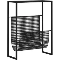 vidaXL Porte-revues noir 35x15x45 cm acier