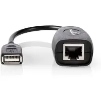Nedis Câble USB Actif - USB 1.1 - USB-A mâle - RJ45 femelle - 12 Mbps - 0.20 m - rond - nickelé - PVC - cuivre - boîte