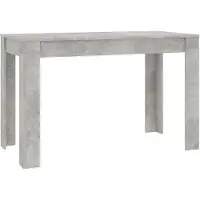 vidaXL Table de salle à manger gris béton 120x60x76 cm Bois composite
