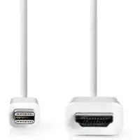 Nedis CCGL37600WT20 video cable adapter 2 m Mini DisplayPort White