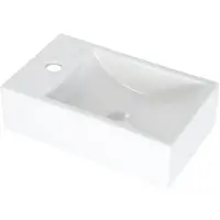 Plieger Houston Fontein Bak links 37x23 cm mit Kranloch links weiss (0276169) (230 mm, 370 mm)