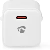 Nedis Chargeur mural | 20 W | Fonction de charge rapide | 1,67 A / 2,22 A / 3,0 A | Nombre de sorties : 1 | USB-C | Sélection automatique de la tension.