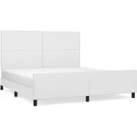 vidaXL Cadre de lit avec tête de lit blanc 160x200 cm similicuir