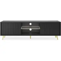 Selsey Meuble TV, meuble de rangement, buffet, table basse, meuble TV avec lamelles, 135 cm