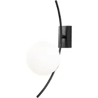 Opviq , Hilal- Hilal OPV, noir,blanc, appliques murales, 15 x 25 cm, corps en métal