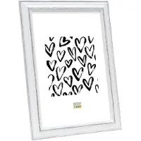 Deknudt Cadre photo blanc avec accent marron 18x24 S221H3