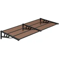 vidaXL Auvent de porte noir 199x90 cm Polycarbonate