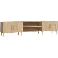 vidaXL Youuihom Armoire TV Sideboard Armoire décorative Armoire d'entrée Console Chêne Sonoma 180x31,5x40 cm Matériau bois Convient pour appartement, salon