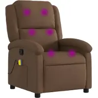 vidaXL Fauteuil de massage Marron Tissu
