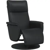 vidaXL Fauteuil relax avec repose-pieds Noir Similicuir